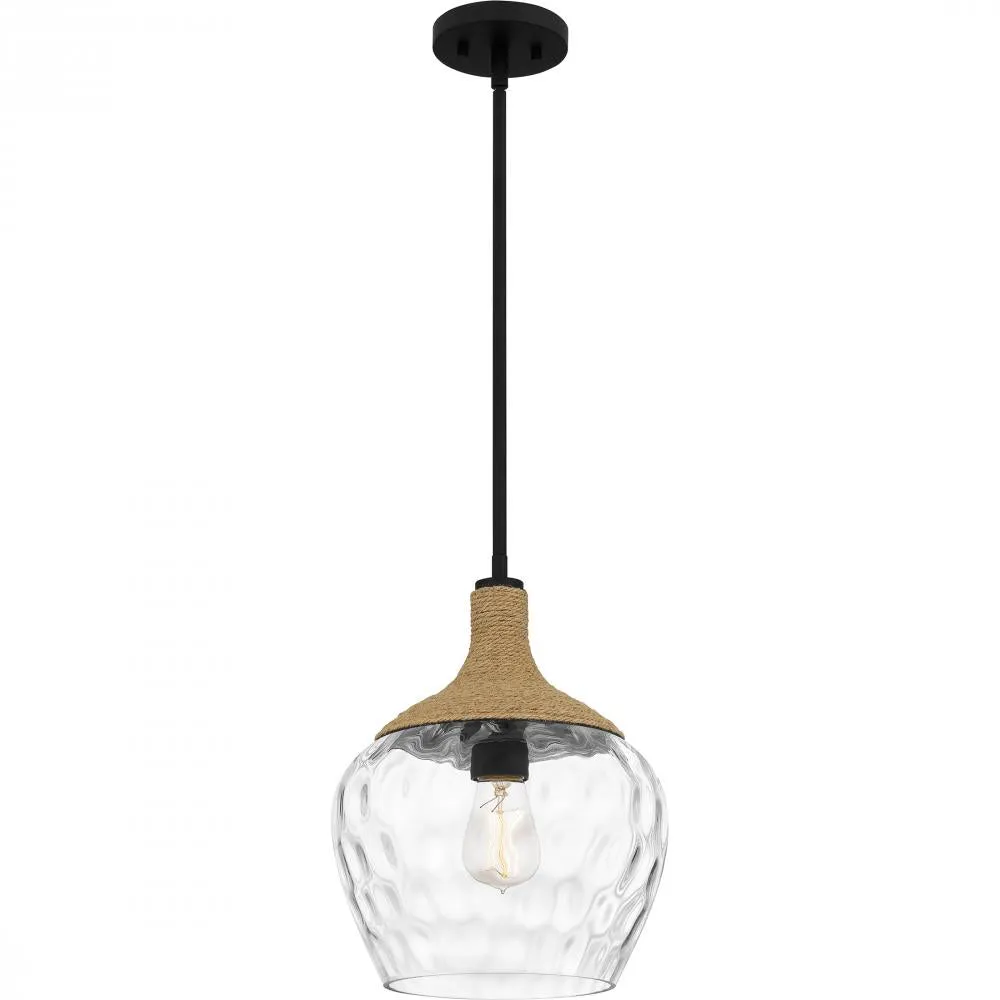 1 Light Quoizel Piccolo Pendant Model: QPPC5603MBK