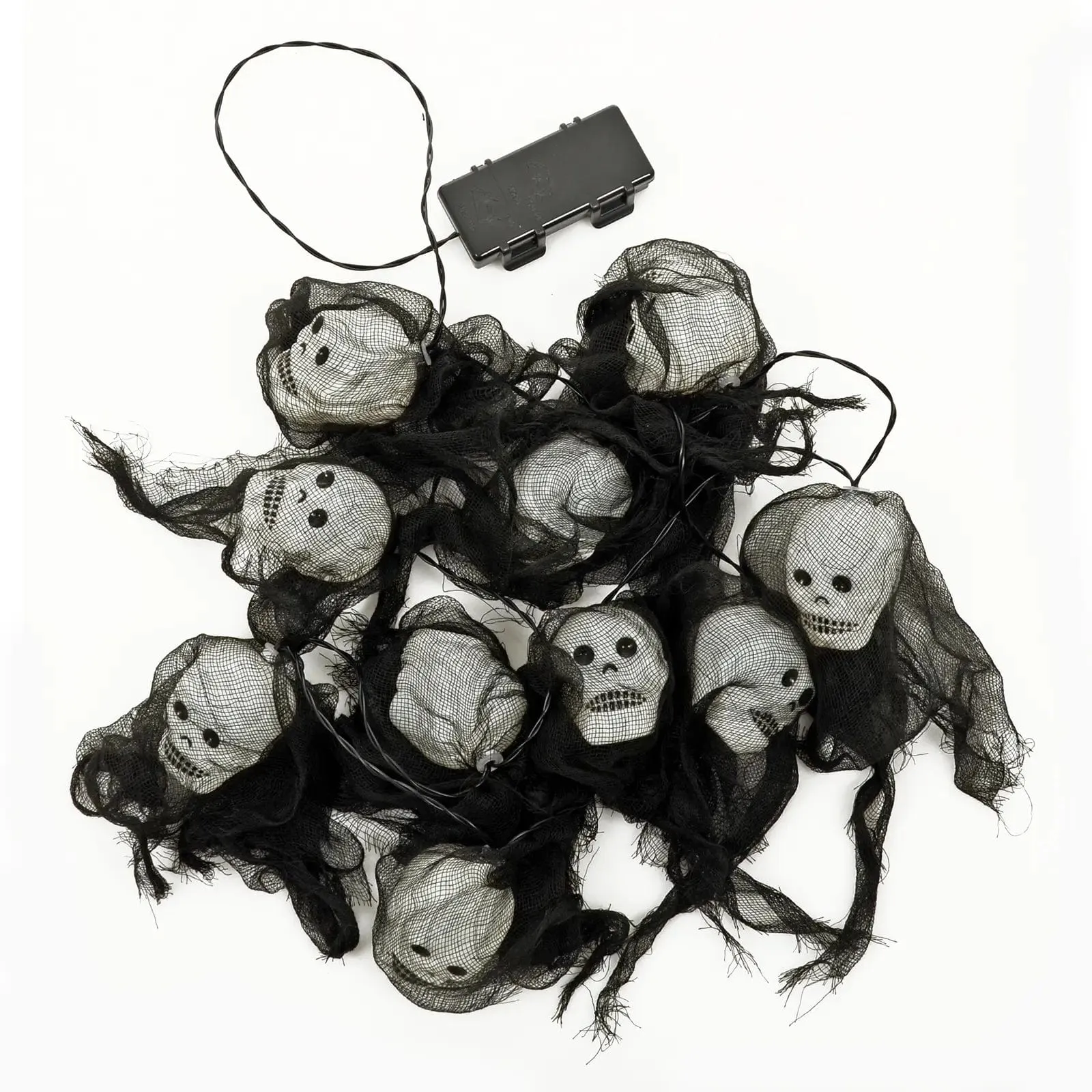 10 Skull In Shroud String Lights Halloween Party Decorations