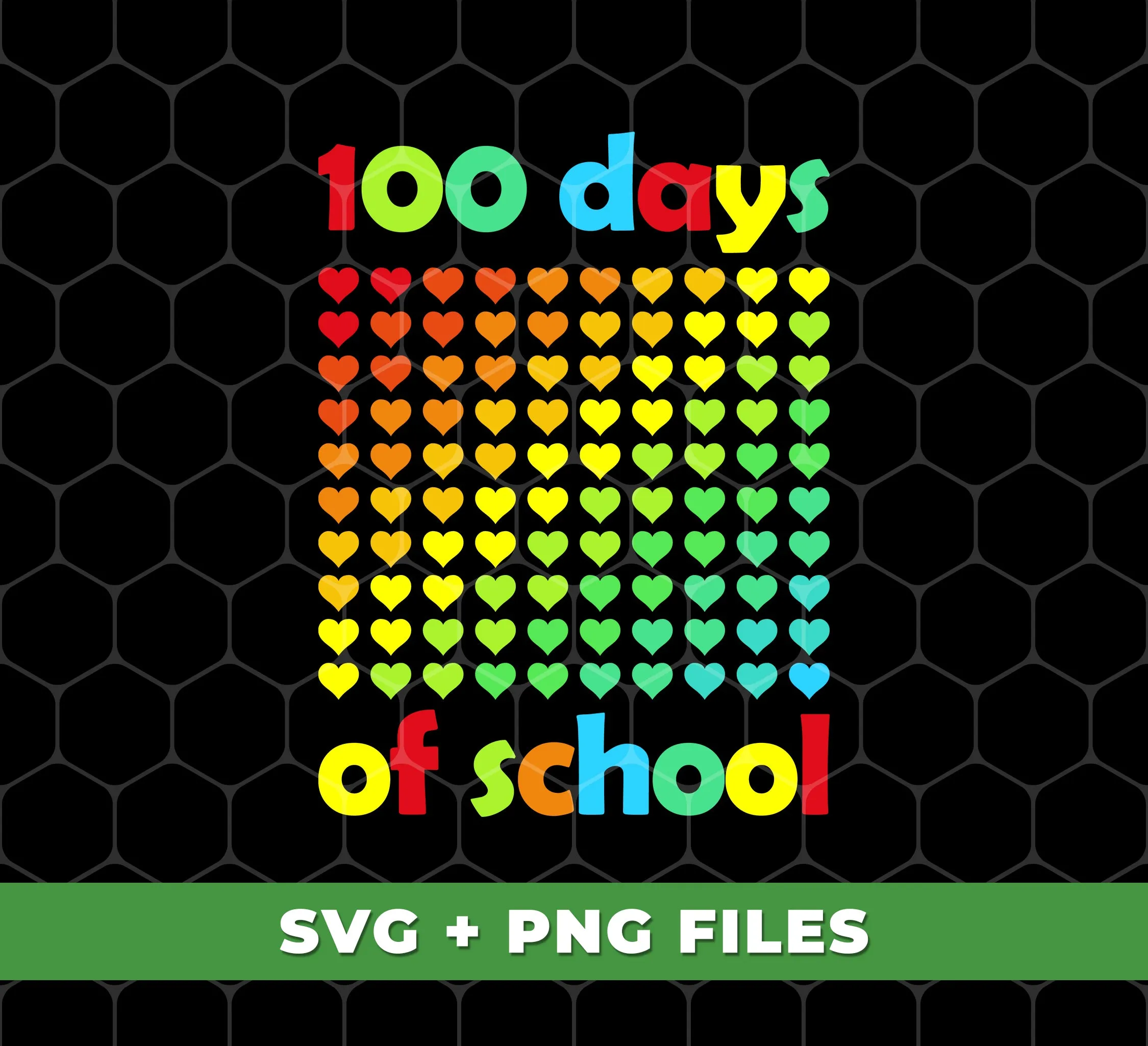 100 Days Of School, School In My Heart, Back To School, Digital Files, Png Sublimation