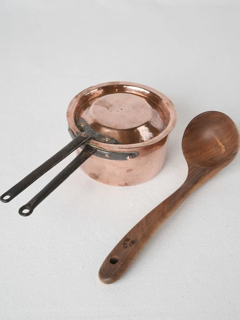 19th Century French Copper Saucepan with Lid 5"