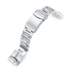 20mm Retro Shaver Blade Watch Band for Seiko 62MAS Reissue SBDC051 SBDC053 SBDC055, Stainless Steel - Brushed, V Diver Clasp