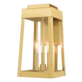 3 Lt Satin Brass Wall Lantern