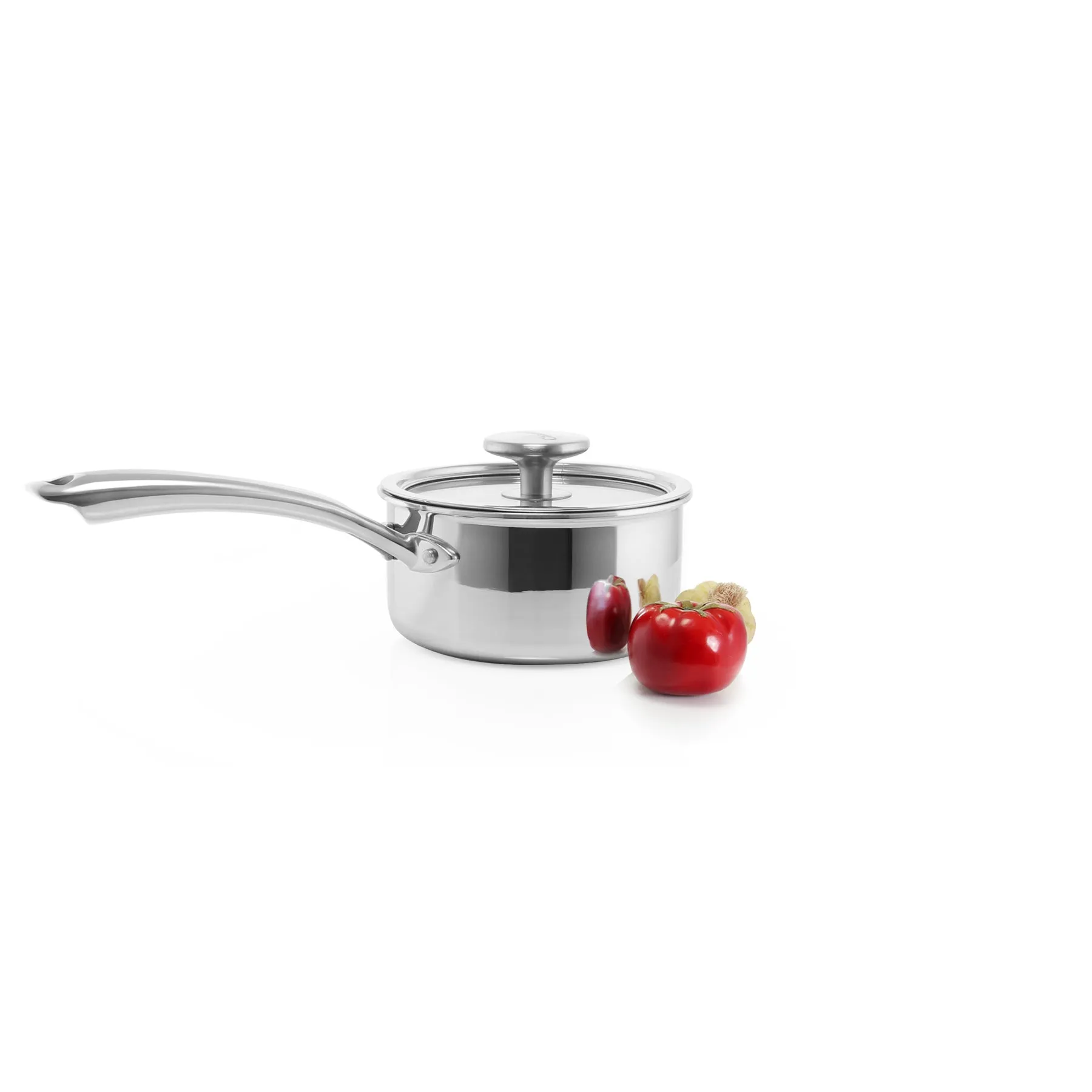 3.Clad Saucepan Tri-ply Polished (1 Qt.)