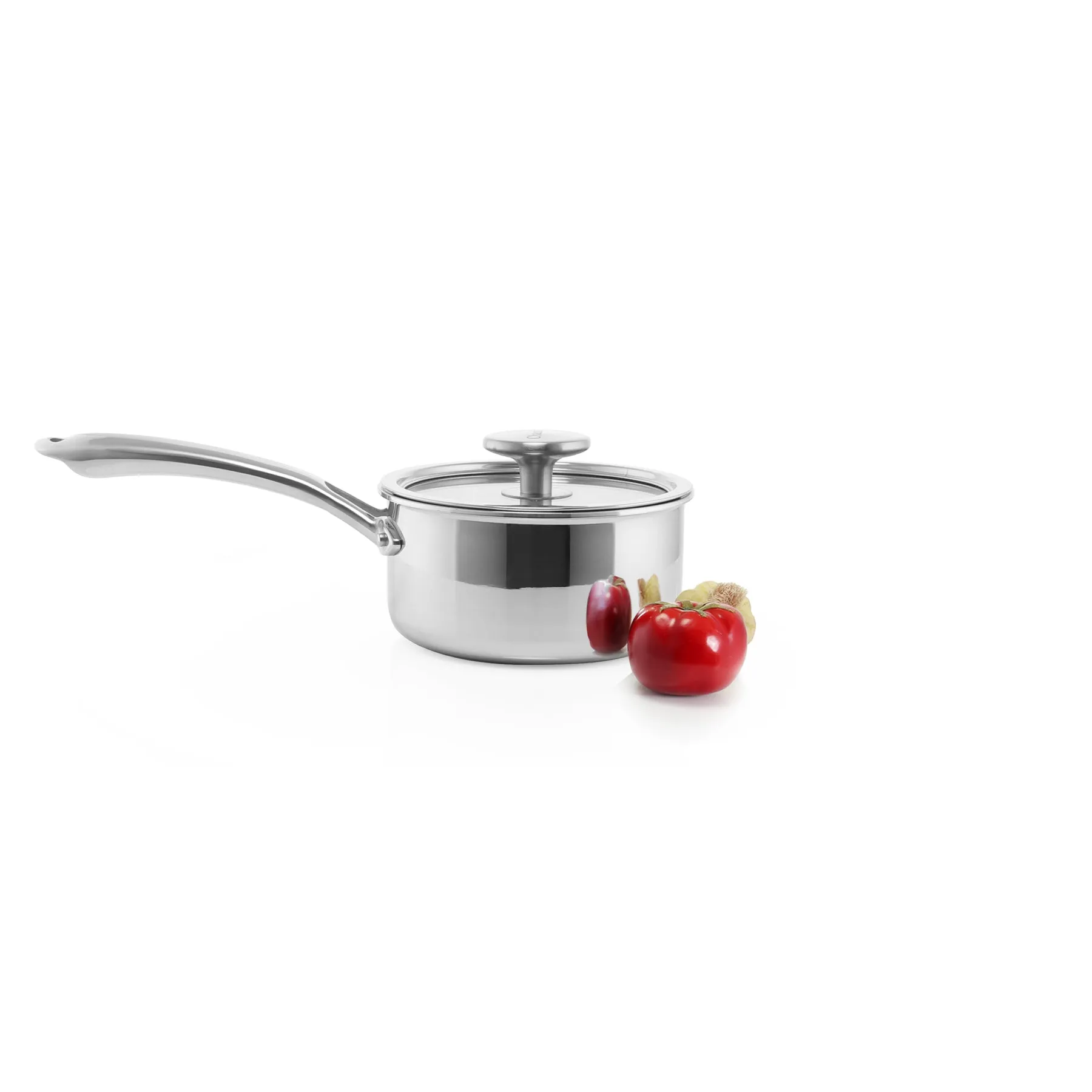 3.Clad Saucepan Tri-ply Polished (1 Qt.)