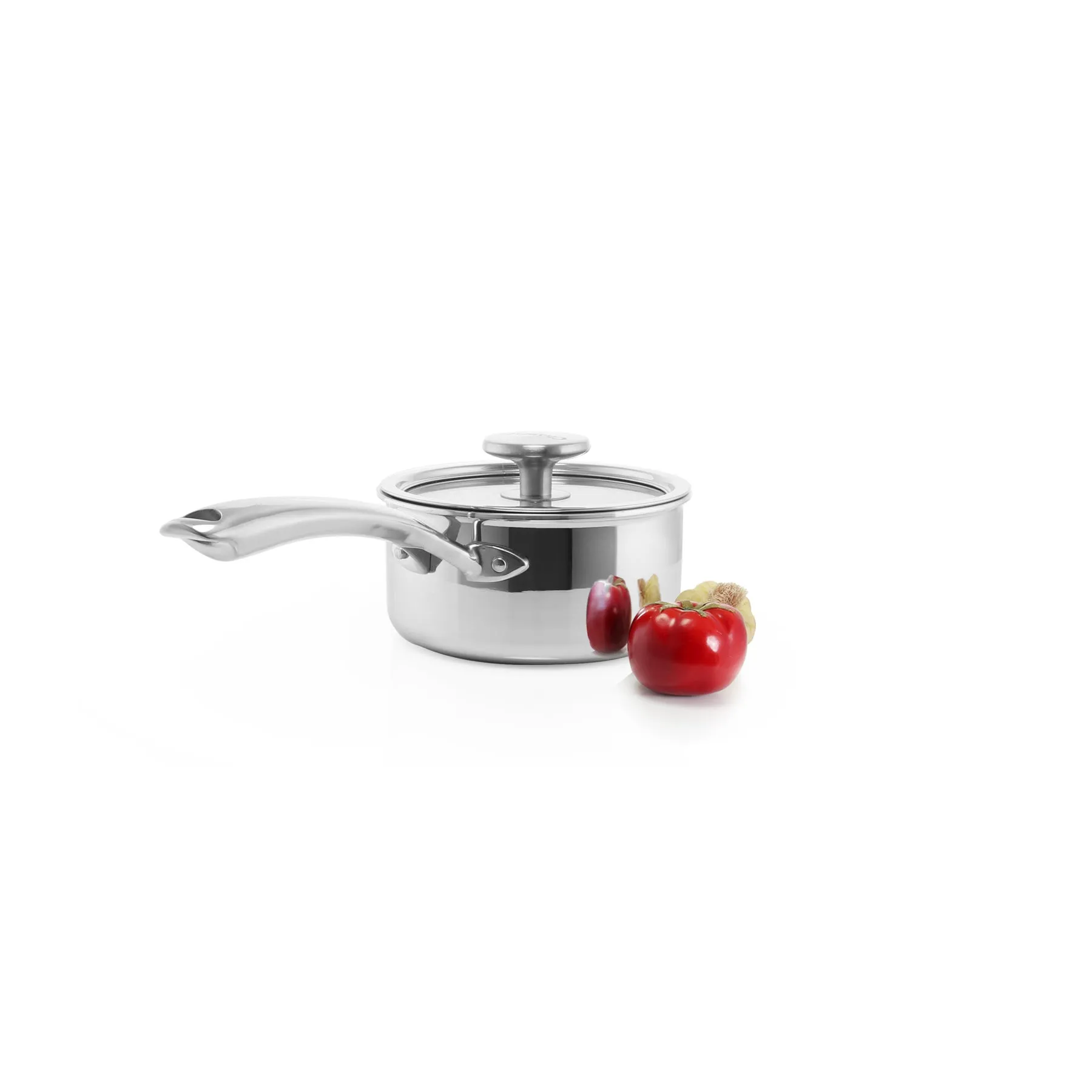 3.Clad Saucepan Tri-ply Polished (1 Qt.)