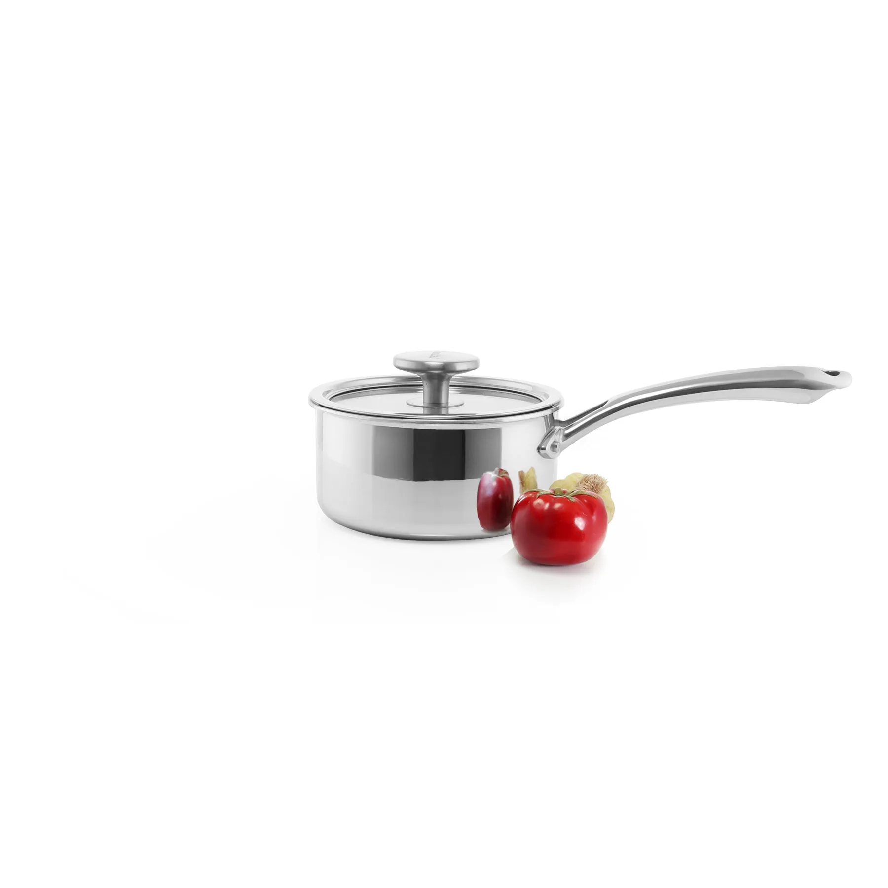 3.Clad Saucepan Tri-ply Polished (1 Qt.)