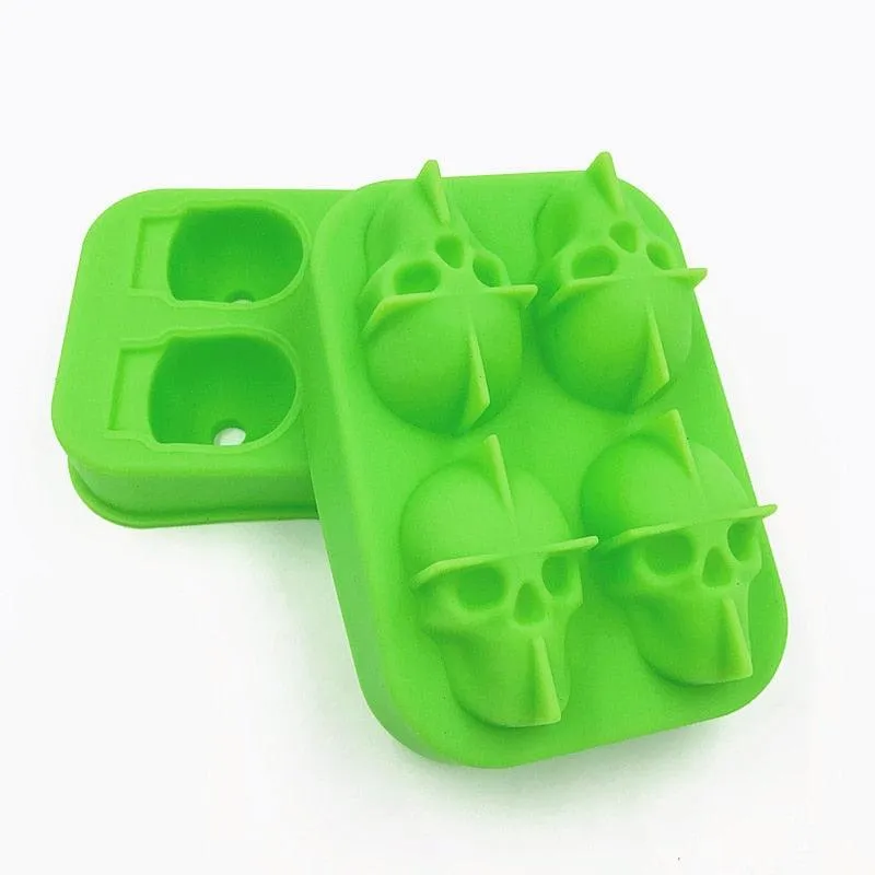 3D Skull Silicone Ice Cube Tray