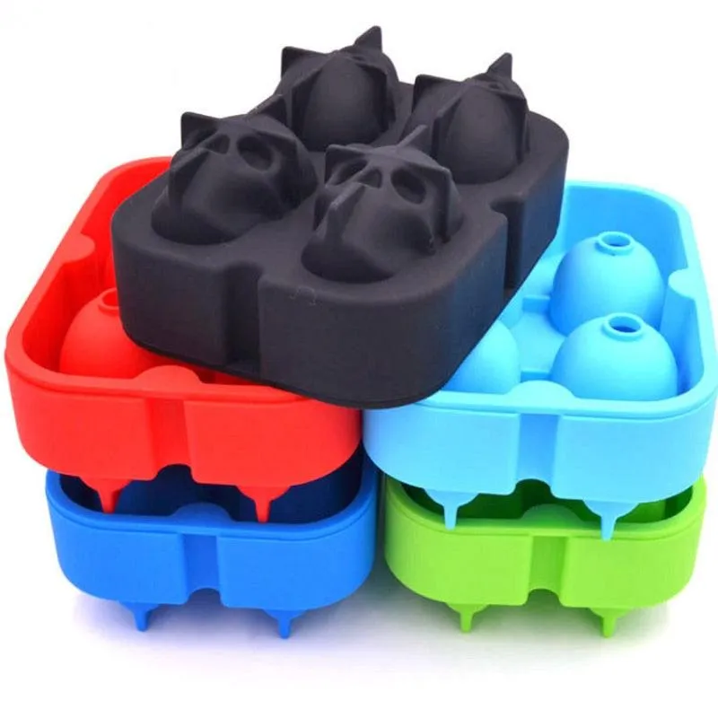 3D Skull Silicone Ice Cube Tray