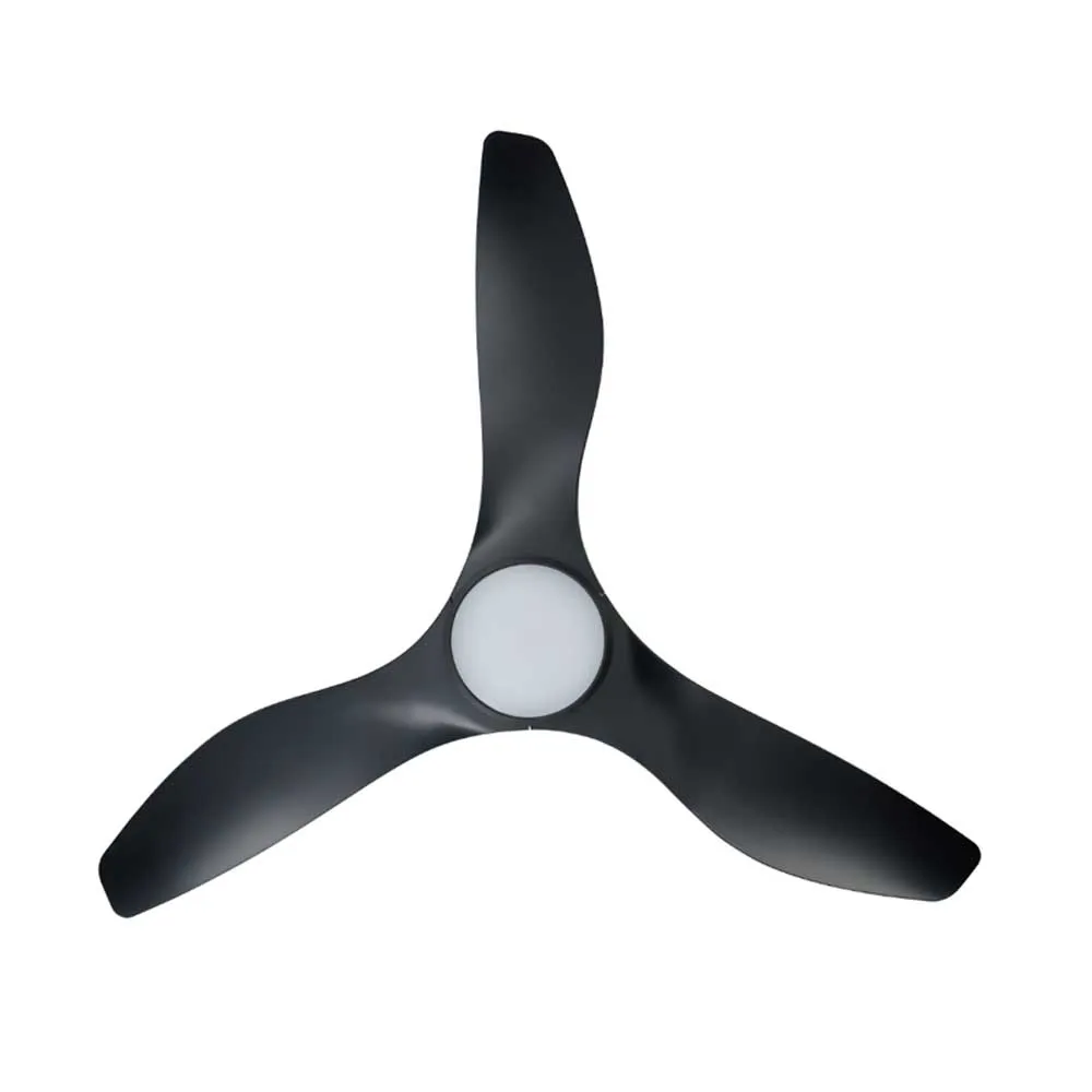 48" Surf DC Ceiling Fan and CCT Light 20w in White, Black, Oak/White or Teak/Black