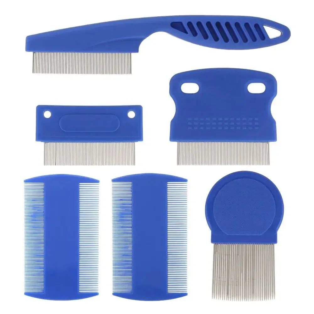 6-Piece Professional Pet Grooming Comb Set for Dogs and Cats