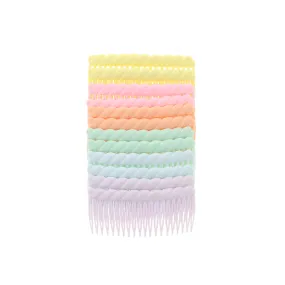 9.5cm Assorted Pastel Combs with Ribbed End