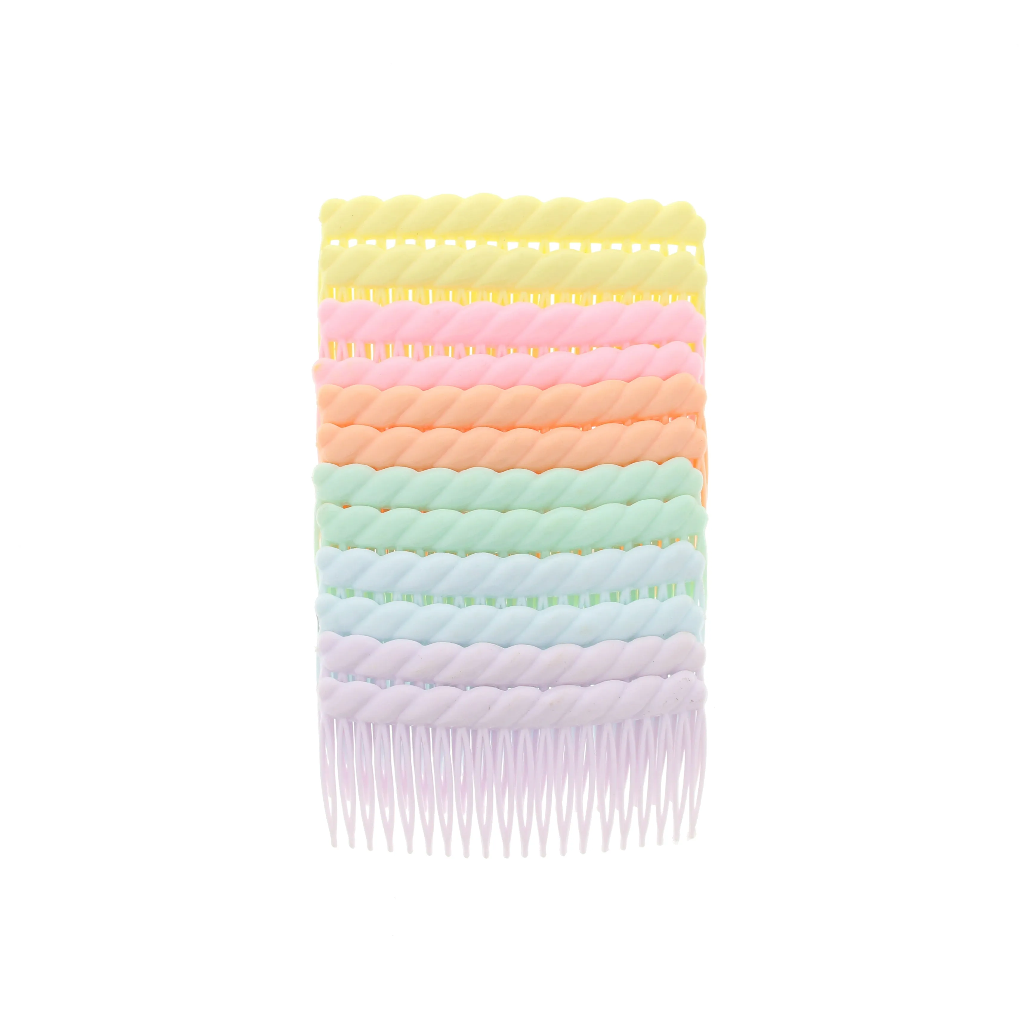 9.5cm Assorted Pastel Combs with Ribbed End