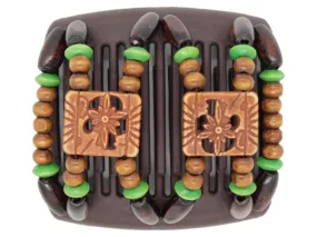 African Butterfly Chameleon Hair Comb - Dupla Brown 27