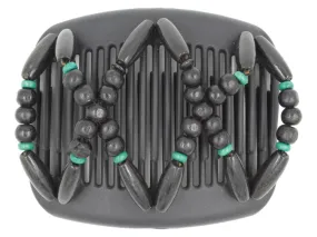 African Butterfly Hair Comb - Beada Black 156