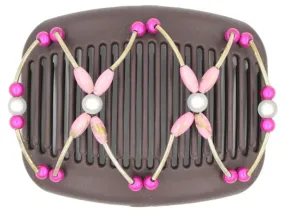 African Butterfly Hair Comb - Beada Tube Brown 47