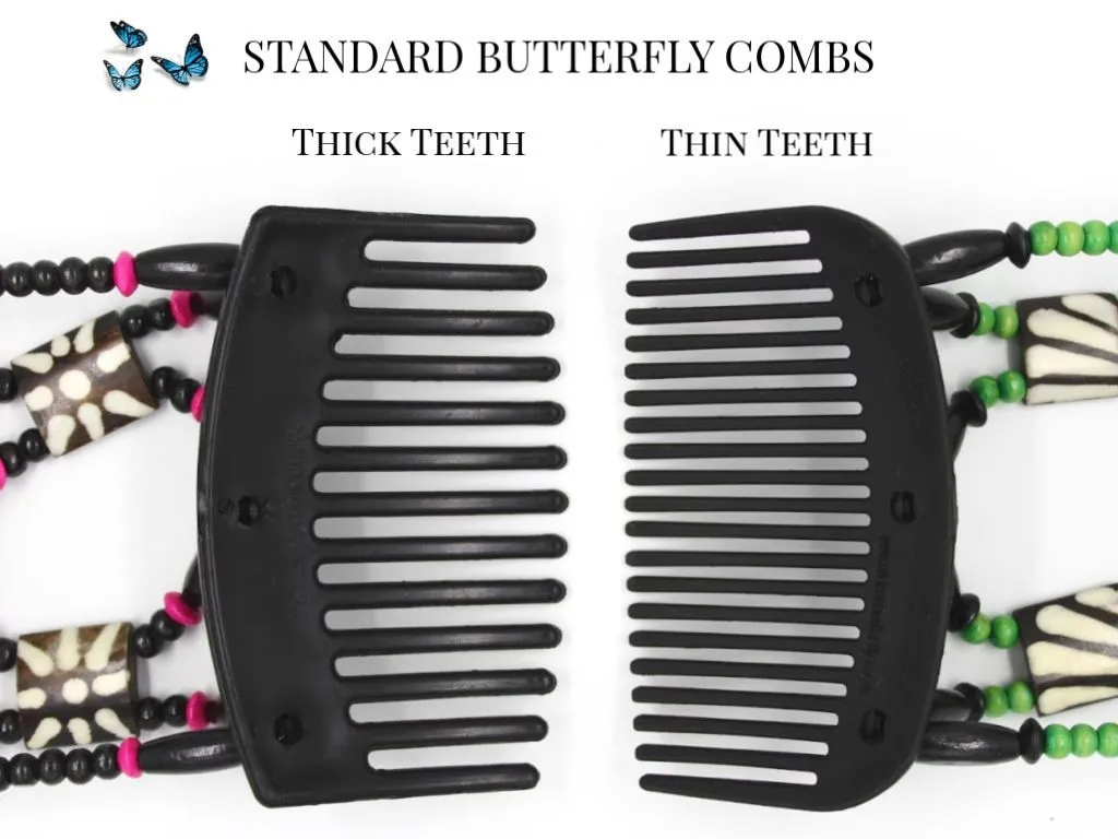 African Butterfly Thick Hair Comb - Gemstone Blonde 07