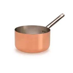 Agnelli Induction Copper Saucepan With Stainless Steel Handle, 3.4-Quart