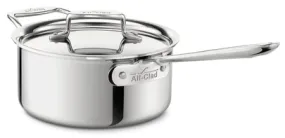 All-Clad D5 Stainless Polished 3-Quart Saucepan with Loop Handle and Lid