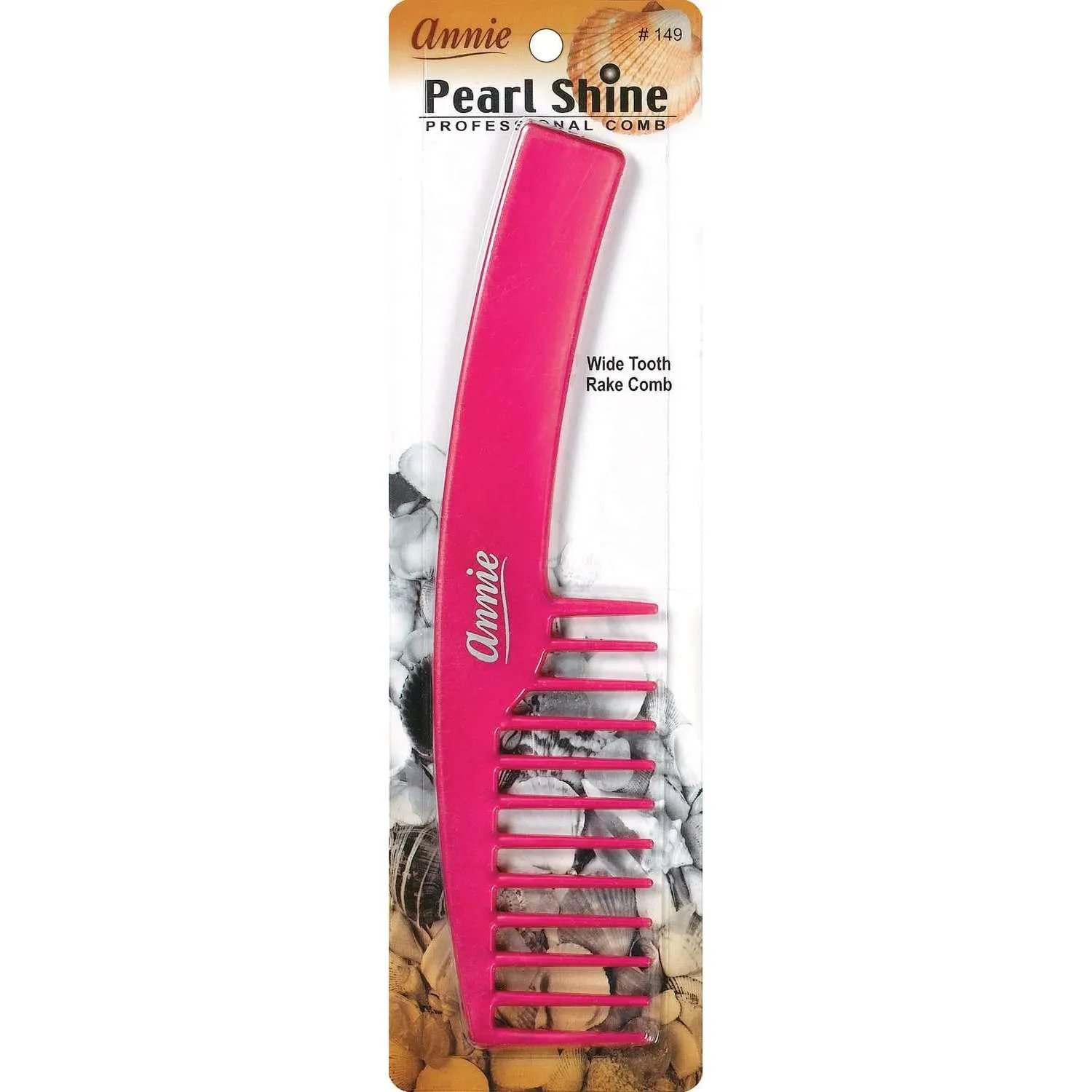 Annie Pearl Shine Combs Wide Rake Asst Color