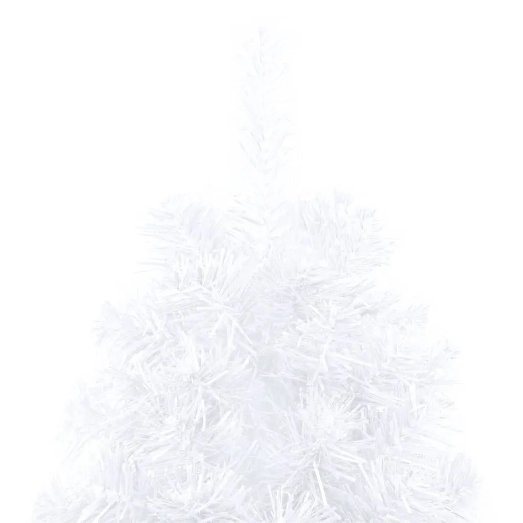 Artificial Half Christmas Tree with LEDs&Ball Set White 150 cm