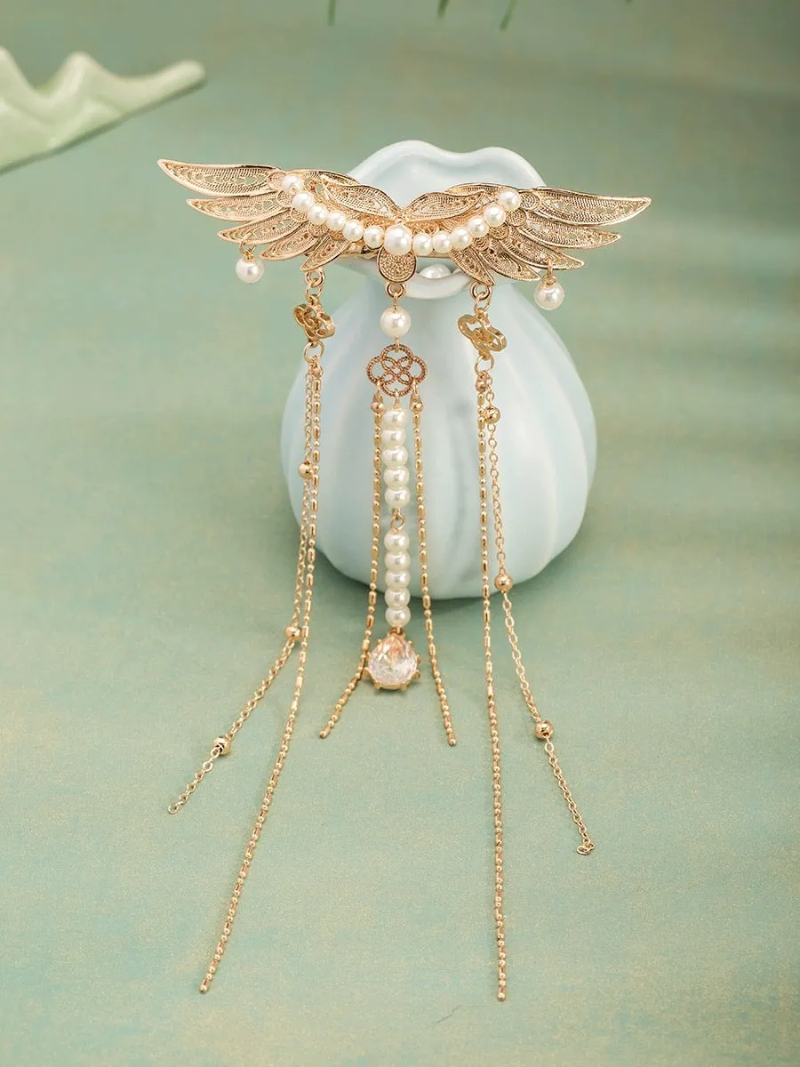 Back Hair Pin: Oriental Wings