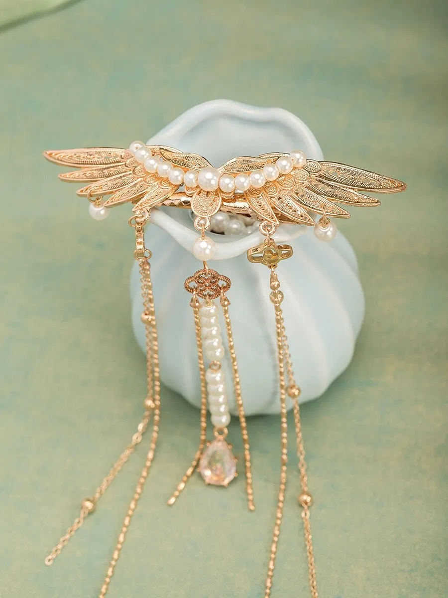 Back Hair Pin: Oriental Wings