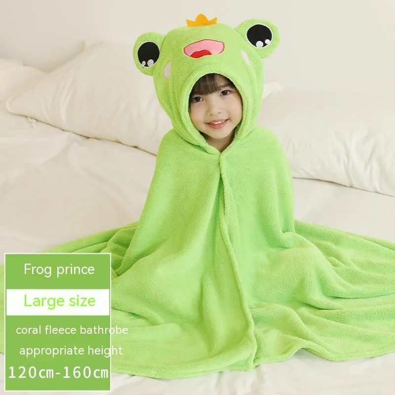 Bath Towel For Children Double-layer Cloak Hooded Bathrobe