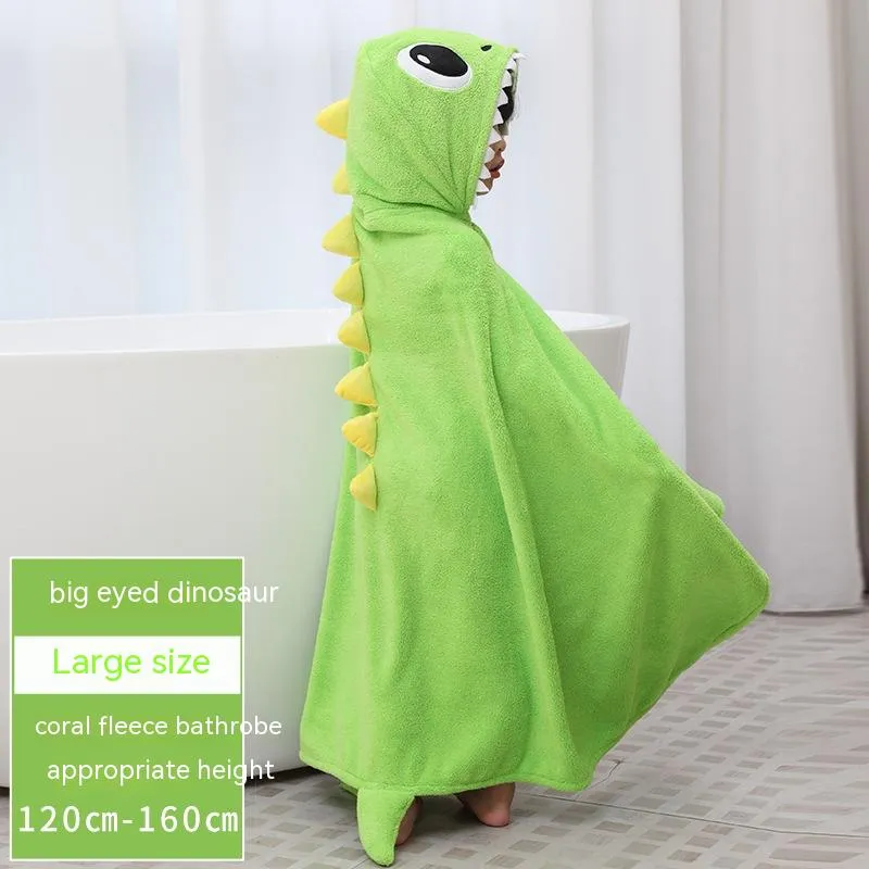 Bath Towel For Children Double-layer Cloak Hooded Bathrobe