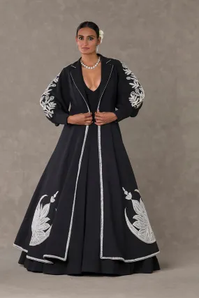 Black Chand Gown Set