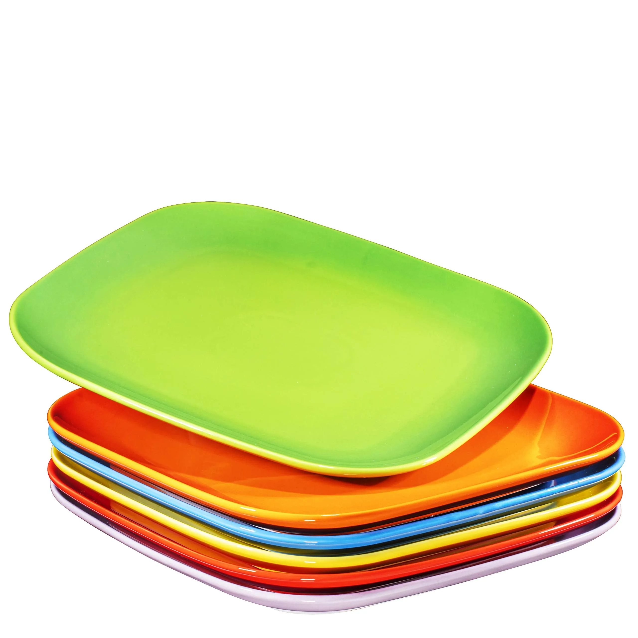 Bruntmor 10" Square Dinner Plates, Ceramic Dinner Dishes That Are Chip Resistant, BPA