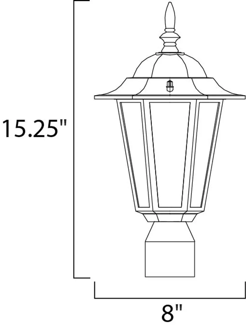 Builder Cast 15.25" Outdoor Pole/Post Mount