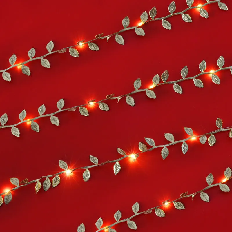 Bulk 6.56ft 2M Modern Golden Yellow Leaf LED String Lights No Battery Wholesale