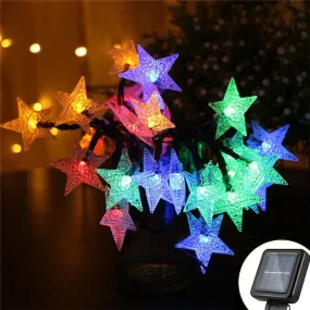 Bulk Star String Lights LED Colorful Solar Energy Lights Strings Wholesale