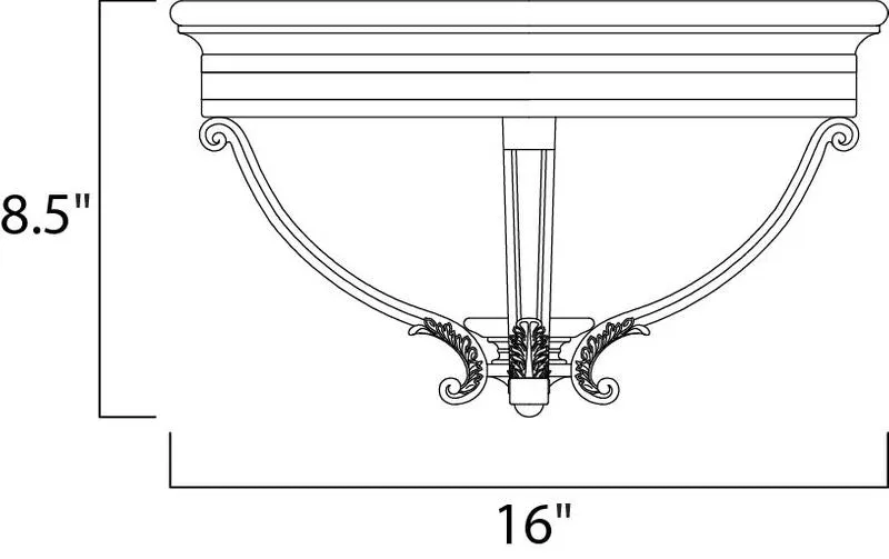 Camden VX 8.5" Outdoor Flush Mount