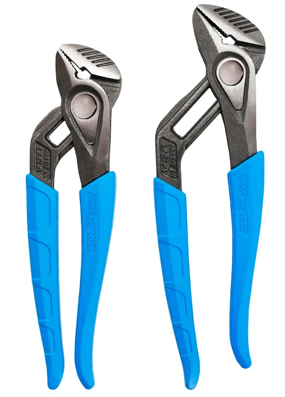 CHANNELLOCK SpeedGrip Series GS-1X Tongue and Groove Plier Set, 2-Piece, HCS, Blue, Specifications: 2 in Jaw Capacity :SET: QUANTITY: 1