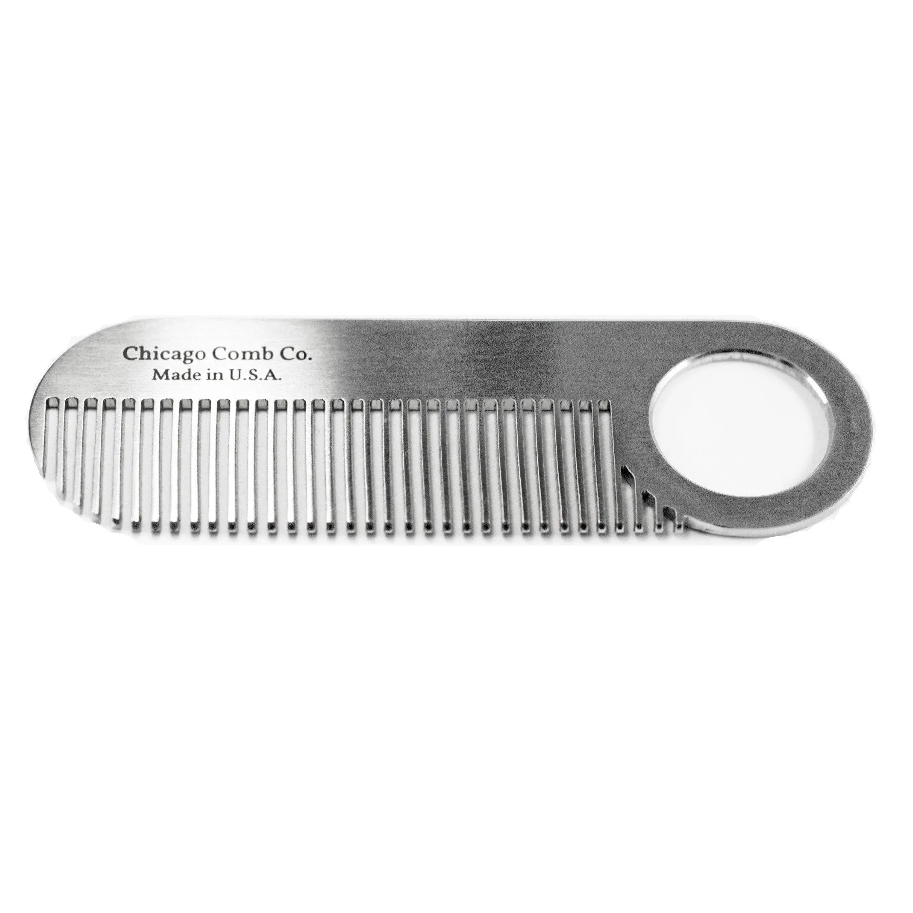 Chicago Comb Co. Model No. 2 Stainless Steel Beard and Mustache Comb