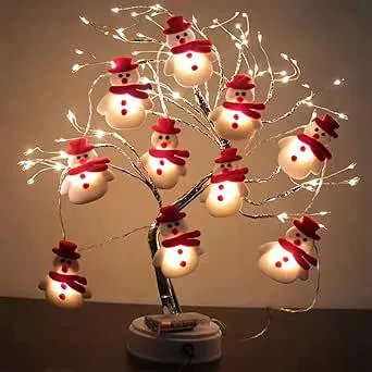 Christmas Snowman String Lights - Santa Claus String Battery Operated Lights with 10 LEDs,for Indoor Outdoor Christmas Tree Gardn