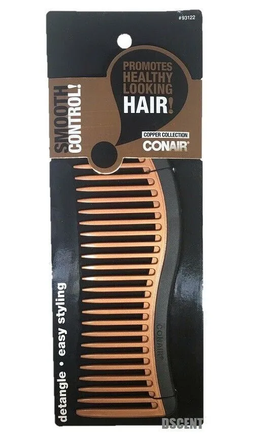 CONAIR - Copper Collection Smooth Control 7 Inches Detangling Comb - 1 Count