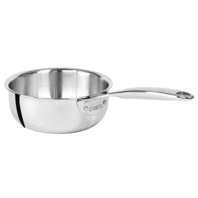 Cristel Castel'Pro 6.5-Quart Stainless Saucepan -Fixed Handle