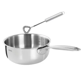 Cristel Castel'Pro Mini Collection - .9 Qt. Saucepan Cooking Set w/Magic Whisk