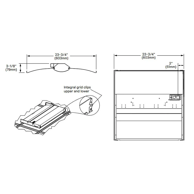 Day-Brite CFI 2FGXG38B-2 FluxGrid 2x2 LED Troffer, 3800 Lumen Base Configuration, Chicago Plenum rated