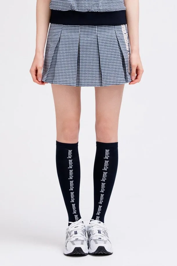 DF Navy Check-Patterned Skirt (DWSK2B421N3)