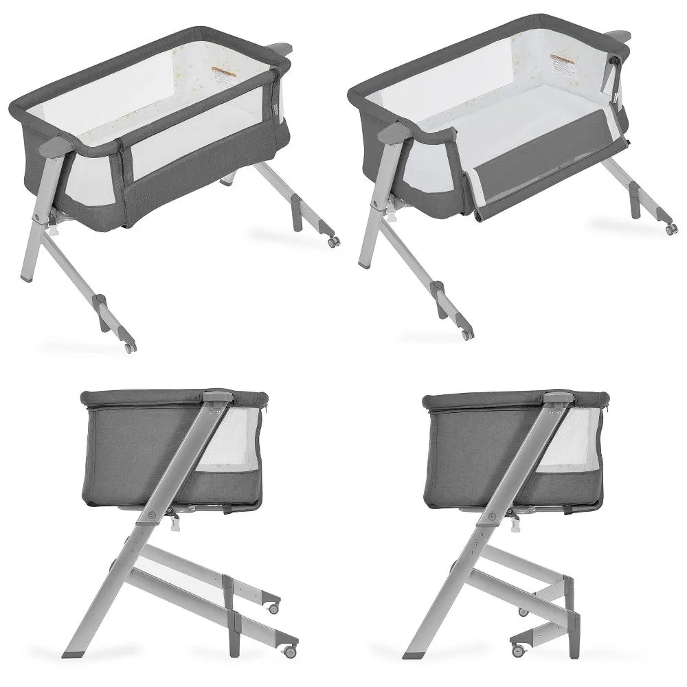 Dream On Me Skylar Bassinet and Bedside Sleeper - Gray