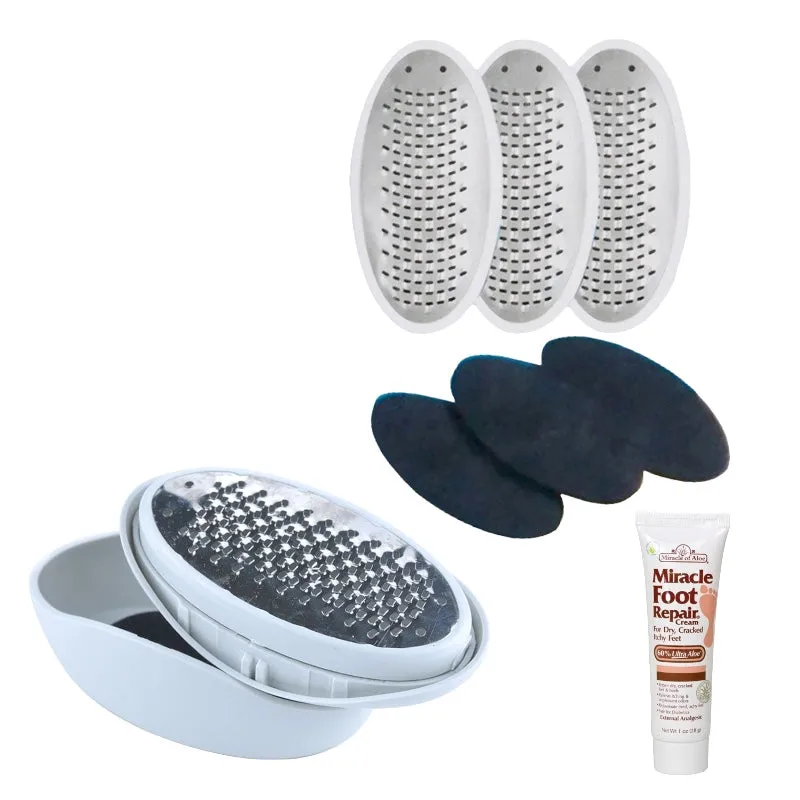 Egg Pedicure Callus Shaver 3 Replacement Blades Combo Miracle Foot Repair