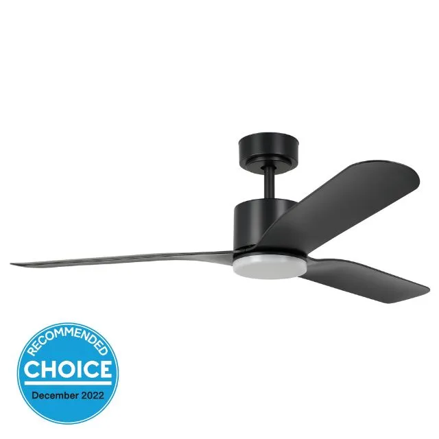 Eglo Iluka 52 Inch DC Fan 18W LED Tri-Col Black