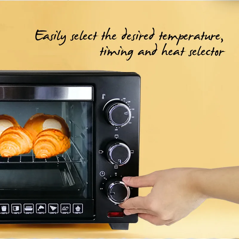 Electric Oven 25L with 1 sets of baking tray and grill and heating selector (PPT25 DDQ-A01G1)