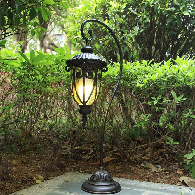 European Waterproof Lantern Aluminum Glass Ground Insert 1-Light Outdoor Landscape Light