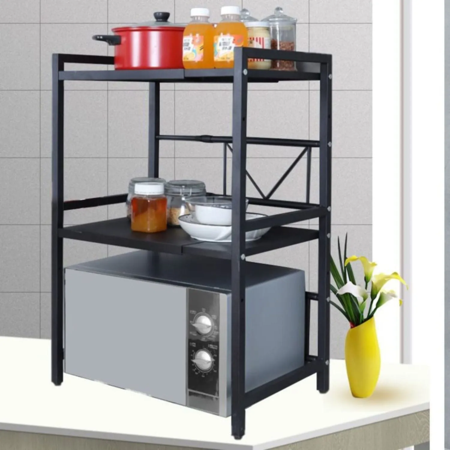 Expandable 2-Tier Microwave Shelf, 40kg Capacity