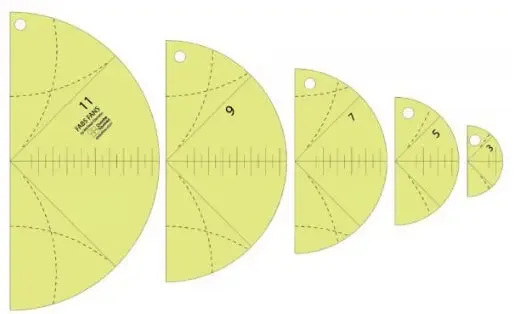 FAB 5 FANS Baptist Fan Template Ruler Set