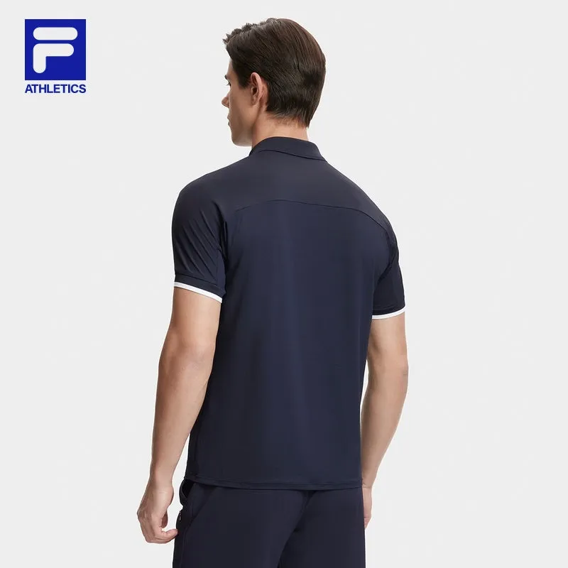 FILA CORE ATHLETICS TENNIS Men Short Sleeve Polo (Navy / White)